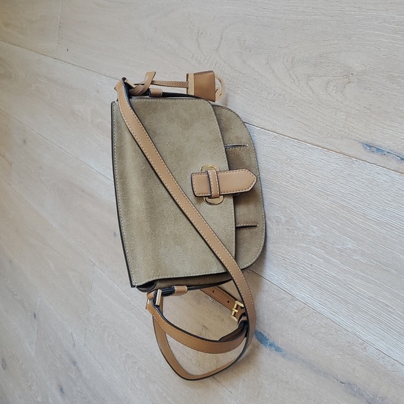 Michael Kors Romy Tan Leather Crossbody Bag - Picture 4 of 13